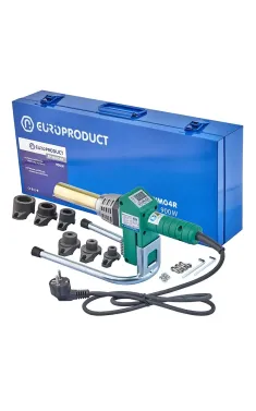 Паяльник EUROPRODUCT EP.WM04R для PPR-труб, 900 Вт, круглі насадки 20/32 мм