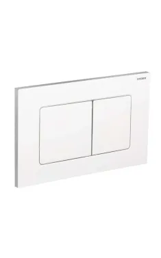 Панель смыва KOER KT-0602-03 240x160x10mm пластиковая, кнопка квадратная (цвет белый) (KR5180)
