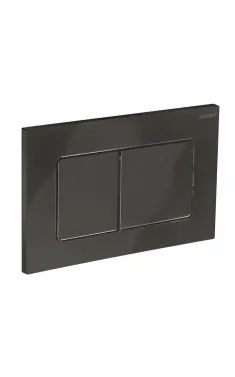 Панель смыва KOER KT-0602-16 240x160x10mm пластиковая, кнопка квадратная (цвет чёрный глянцевый) (KR5182)