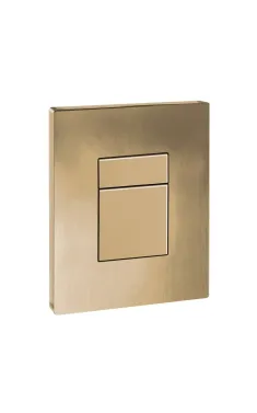 Панель змиву KOER KT-0607-12 157x198x3mm пластикова, кнопка квадратна (колір матове золото) (KR5715)