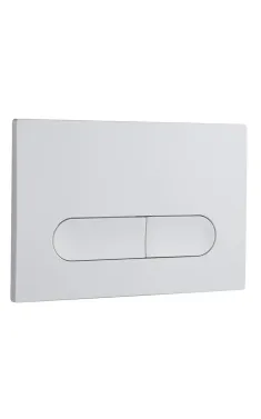 Панель змиву KOER KT-0608-03 240x160x10mm пластикова, кнопка закруглена (колір білий) (KR6123)