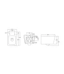 Підвісний унітаз MIXXUS QUADRO-0304-R 520×360×365 мм, RIMLESS — фото 2