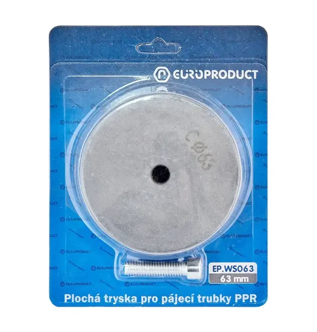 Плоска насадка для паяльника EUROPRODUCT EP.WS063 для PPR-труб 63 мм