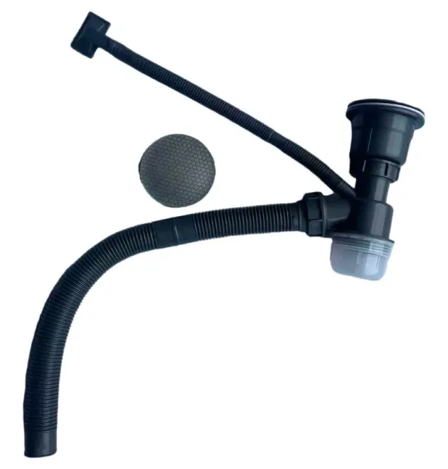Сифон для кухонної мийки ZERIX SK-05-A 3 1/2″x40 DECOR GRAPHITE (колір графіт) (ZX6201)