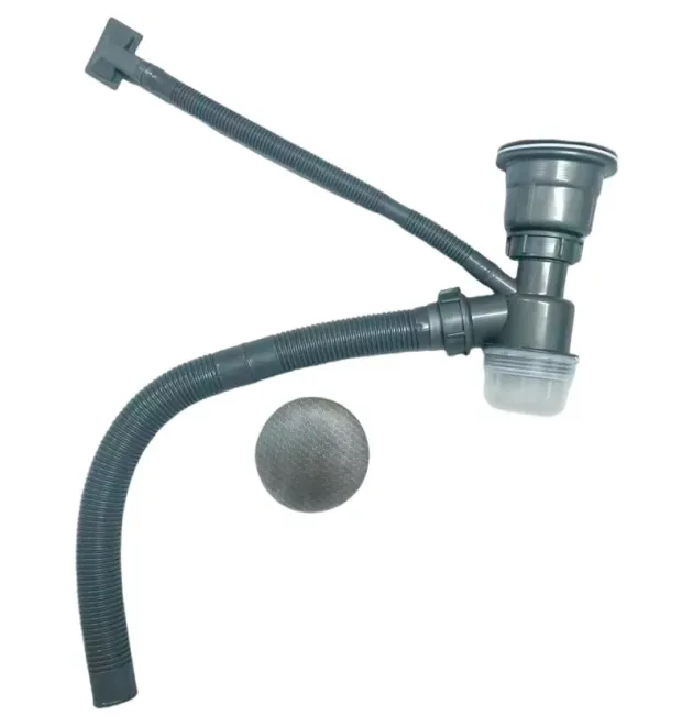 Сифон для кухонної мийки ZERIX SK-05-A 3 1/2″x40 DECOR SS COLOR (колір нержавійка) (ZX6200)