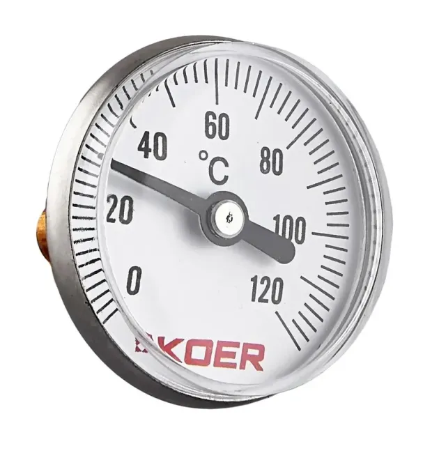 Термометр біметалевий Koer KT.673A (D=40мм 120 град.) (KR4923)
