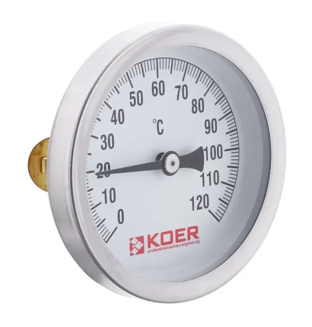 Термометр накладної з пружиною KOER KT.672A D = 63мм (KR2897)