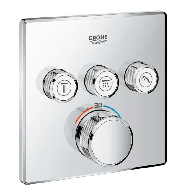 Термостат прихованого монтажу Grohe Grohtherm SmartControl на 3 споживачі, хром (29126000)