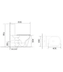 Унітаз-компакт підлоговий MIXXUS BEVEL, 630х350х795 мм, система змиву TORNADO 1.0 — фото 3