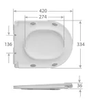 Унітаз-компакт підлоговий MIXXUS BEVEL, 630х350х795 мм, система змиву TORNADO 1.0 — фото 6