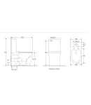 Унитаз-компакт напольный MIXXUS PREMIUM ELLIPSE-0402-R, белый, 660×390×855 мм, система смыва RIMLESS — фото 2