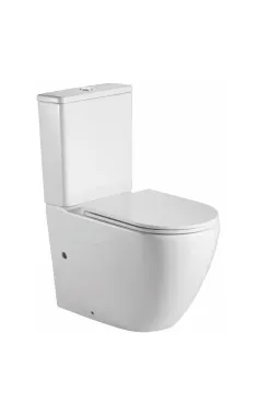 Унітаз-компакт підлоговий MIXXUS PREMIUM ELLIPSE-0402-T1, білий, 660×390×855 мм, система змиву TORNADO 1.0