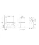 Унитаз-компакт напольный MIXXUS PREMIUM QUADRO-0401-R, белый, 610×365×825 мм, система смыва RIMLESS — фото 2
