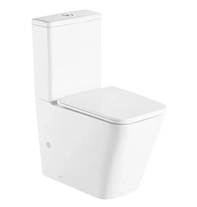 Унитаз-компакт напольный MIXXUS PREMIUM QUADRO-0401-R, белый, 610×365×825 мм, система смыва RIMLESS