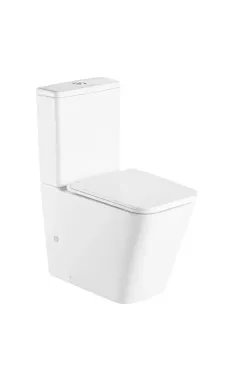 Унітаз-компакт підлоговий MIXXUS PREMIUM QUADRO-0401-T1, білий, 610×365×825 мм, система змиву TORNADO 1.0