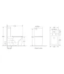 Унітаз-компакт підлоговий MIXXUS PREMIUM QUADRO-0402-R, білий, 675×390×855 мм, система змиву RIMLESS — фото 2