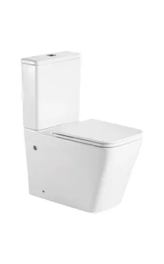 Унітаз-компакт підлоговий MIXXUS PREMIUM QUADRO-0402-R, білий, 675×390×855 мм, система змиву RIMLESS