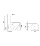 Унітаз-компакт підлоговий MIXXUS WAVE, 630х350х795 мм, система змиву RIMLESS — фото 5