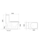 Унитаз-компакт напольный MIXXUS WAVE, 630х350х805 мм, система смыва RIMLESS — фото 6
