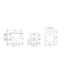 Унітаз підлоговий без бачка MIXXUS PREMIUM BEVEL-0701-T1, білий, 580×365×430 мм, система змиву TORNADO 1.0 — фото 3