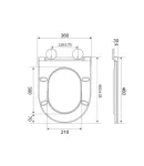 Унітаз підлоговий без бачка MIXXUS PREMIUM BEVEL-0702-T3, білий, 555×365×410 мм, система змиву TORNADO 3.0 — фото 7