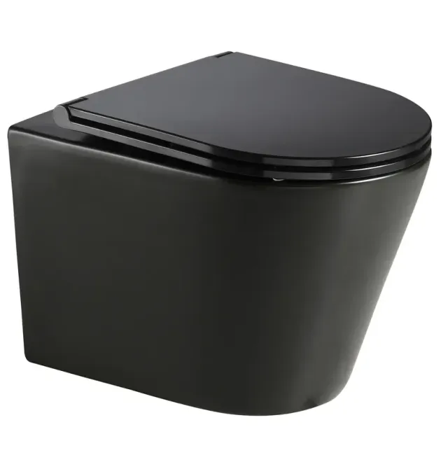 Унітаз підвісний MIXXUS PREMIUM BEVEL-0301-T3 BLACK, чорний матовий, 515×355×365 мм, система змиву TORNADO 3.0