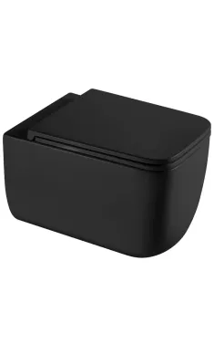 Унітаз підвісний MIXXUS PREMIUM DIVERSE-0301-T1 BLACK, чорний матовий, 530×365×373 мм, система змиву TORNADO 1.0