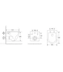 Унитаз подвесной MIXXUS PREMIUM ELLIPSE-0303-T3 BLACK, черный матовый, 520×365×360 мм, система смыва TORNADO 3.0 — фото 2