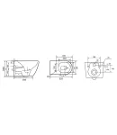 Унитаз подвесной MIXXUS PREMIUM ELLIPSE-0309-T1 GRAY, графитовый, 530×360×350 мм, система смыва TORNADO 1.0 — фото 2