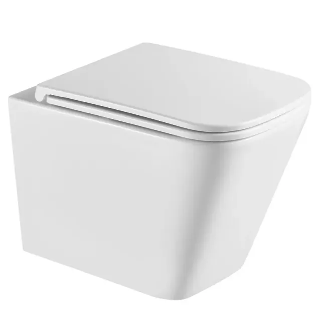 Унитаз подвесной MIXXUS PREMIUM QUADRO-0301-R, белый, 490×340×360 мм, система смыва RIMLESS