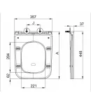 Унитаз подвесной MIXXUS PREMIUM QUADRO-0302-R BLACK, черный матовый, 530×360×365 мм, система смыва RIMLESS — фото 3