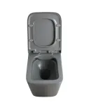 Унитаз подвесной MIXXUS PREMIUM QUADRO-0305-R GRAY, графитовый, 510×350×345 мм, система смыва RIMLESS — фото 8