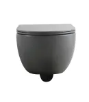 Унітаз підвісний MIXXUS PREMIUM TOPPER-0303-R GRAY, графітовий, 495×370×350 мм, система змиву RIMLESS — фото 2