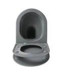 Унітаз підвісний MIXXUS PREMIUM TOPPER-0303-R GRAY, графітовий, 495×370×350 мм, система змиву RIMLESS — фото 5