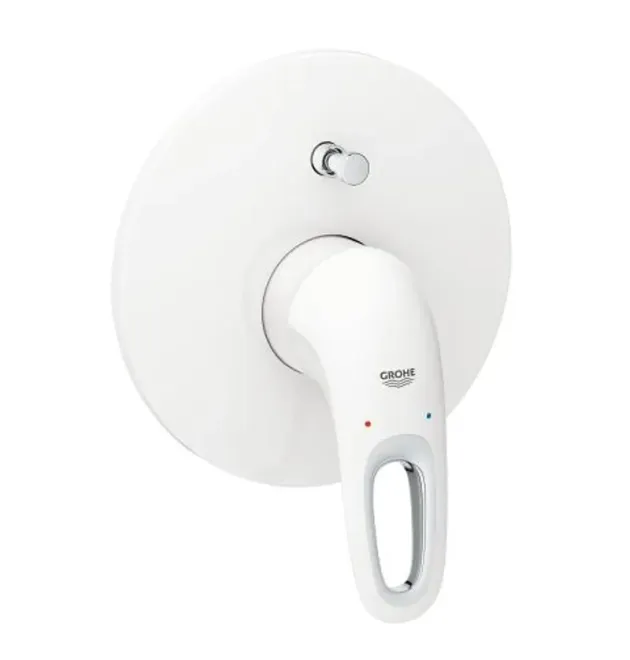 Вбудований змішувач для ванни Grohe Eurostyle з прихованим перемиканням, білий матовий, 19506LS3