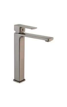 Високий змішувач для умивальника HAIBA KUBUS 001 HIGH NUT GRAPHITE, графіт