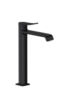 Високий змішувач для умивальника MIXXUS PREMIUM DALI 001 HIGH NUT BLACK, чорний матовий