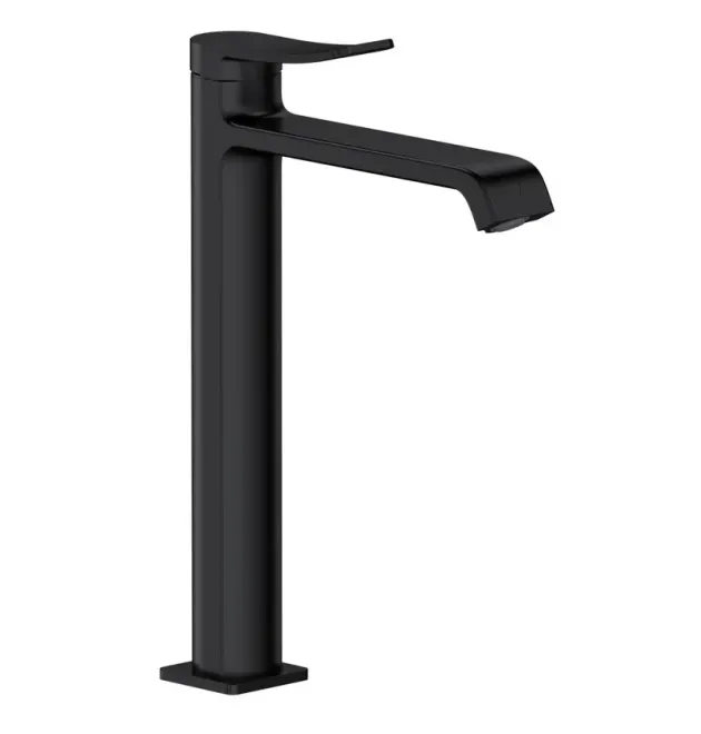 Високий змішувач для умивальника MIXXUS PREMIUM DALI 001 HIGH NUT BLACK, чорний матовий