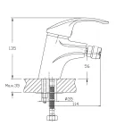 Змішувач для біде HAIBA MARS 002, хром — фото 2