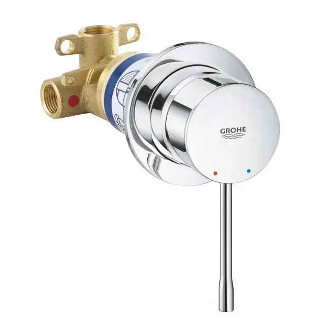 Змішувач для душу Grohe Essence, одноважільний, прихований монтаж, хром, з обмежувачем температури, 29197000