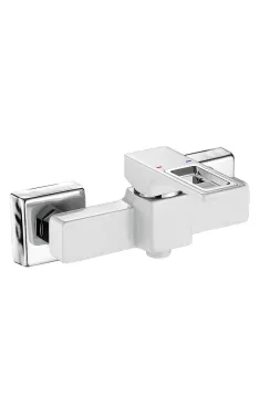 Змішувач для душу MIXXUS PREMIUM DANTE 003 WHITE-CHROME, білий матовий хром