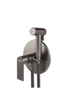 Змішувач для гігієнічного душу прихованого монтажу HAIBA ALEX 002 INNER GRAPHITE, графіт