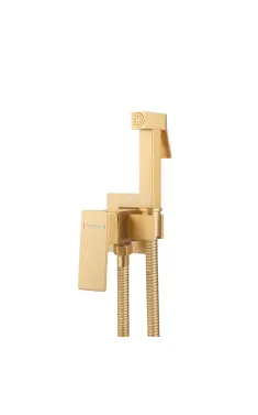 Змішувач для гігієнічного душу прихованого монтажу HAIBA KUBUS 002 INNER BRUSHED GOLD, матове золото
