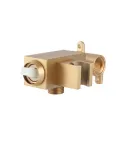 Смеситель для гигиенического душа скрытого монтажа HAIBA KUBUS 002 INNER BRUSHED GOLD, матовое золото — фото 3