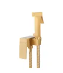 Смеситель для гигиенического душа скрытого монтажа HAIBA KUBUS 002 INNER BRUSHED GOLD, матовое золото — фото 5