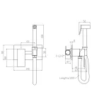 Смеситель для гигиенического душа скрытого монтажа MIXXUS PREMIUM BEND 002 INNER, цвет хром — фото 2