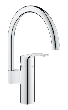 Змішувач для кухні Grohe Eurosmart New 33202003, хромований, одноважільний, високий поворотний вилив