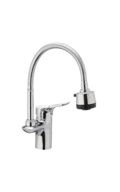 Змішувач для кухні MIXXUS ARIZONA 014 NUT REFLECTOR з гнучким виливом, хром