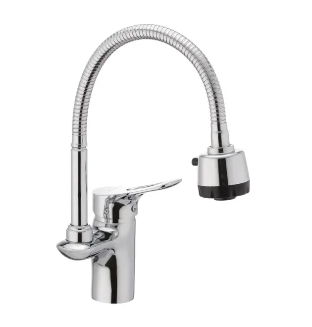 Змішувач для кухні MIXXUS ARIZONA 014 NUT REFLECTOR з гнучким виливом, хром