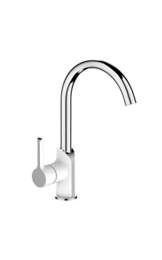 Смеситель для кухни MIXXUS PREMIUM EDEM 017 WHITE, белый и хром